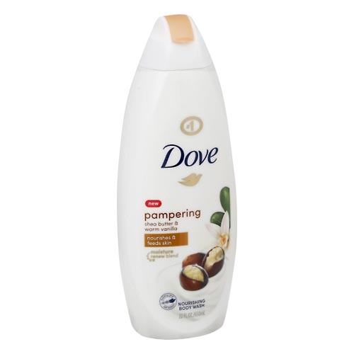 Image for Dove Body Wash, Nourishing, Pampering, Shea Butter & Warm Vanilla,22oz from Garro's Drugs