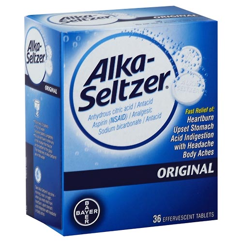 Image for Alka Seltzer Antacid/Analgesic, Original, Effervescent Tablets,36ea from Garro's Drugs