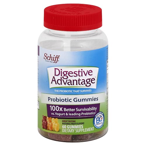 Image for Digestive Advantage Probiotic, Gummies, Natural Fruit Flavors,60ea from Garro's Drugs