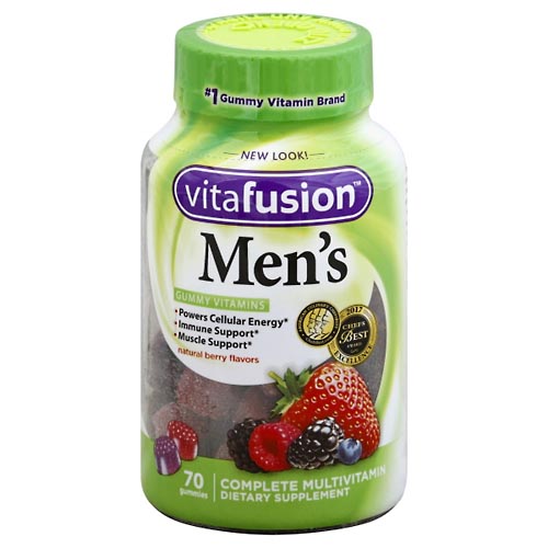 Image for VitaFusion Complete Multivitamin, Men's, Gummies, Natural Berry Flavors,70ea from Garro's Drugs