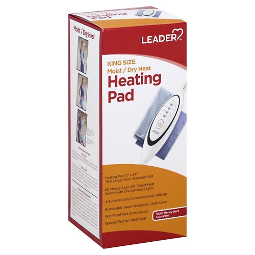 Image for Leader Heating Pad, Moist/Dry Heat, King Size,1ea from Garro's Drugs