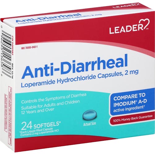 Image for Leader Anti-Diarrheal, Softgels,24ea from Garro's Drugs
