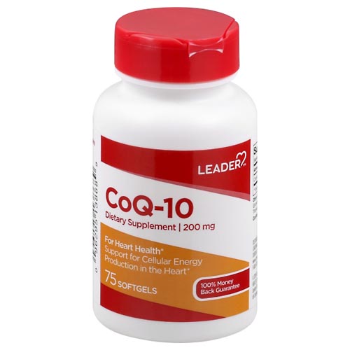 Image for Leader CoQ-10, 200 mg, Softgels,75ea from Garro's Drugs