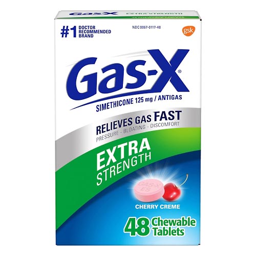 Image for Gas X Antigas, Extra Strength, 125 mg, Chewable Tablets, Cherry Creme,48ea from Garro's Drugs