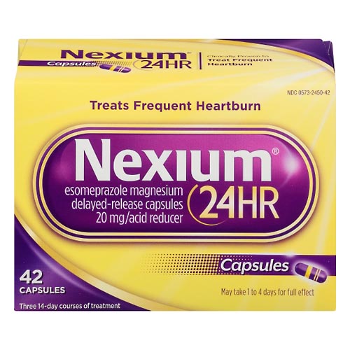 Image for Nexium Acid Reducer, 22.3 mg, Delayed-Release Capsules,42ea from Garro's Drugs