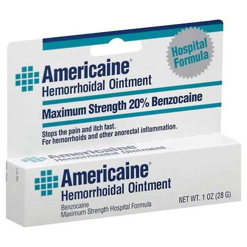 Image for Americaine Hemorrhoidal Ointment, Maximum Strength, Hospital Formula,1oz from Garro's Drugs