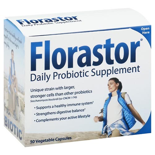 Image for Florastor Daily Probiotic Supplement, Capsule, Blister Pack,50ea from Garro's Drugs