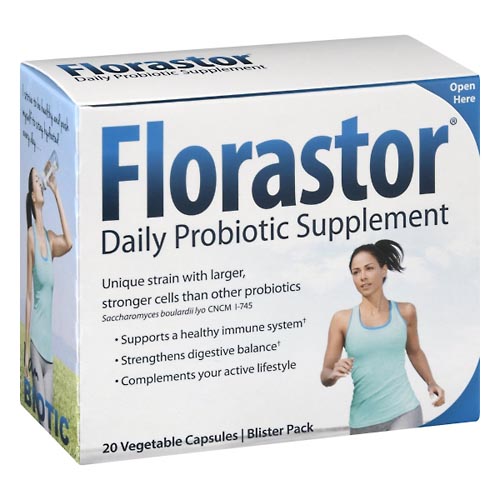 Image for Florastor Daily Probiotic Supplement, Vegetable Capsules,20ea from Garro's Drugs